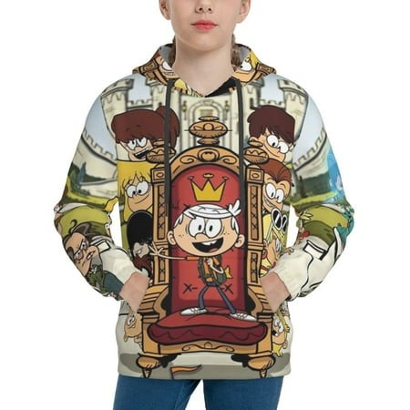 The Loud House Youth Hoodies 3D Print Pullover Hooded Sweatshirt Unisex Casual Sweater Tops Blouse Long Sleeve Kids Hoodie X-Large