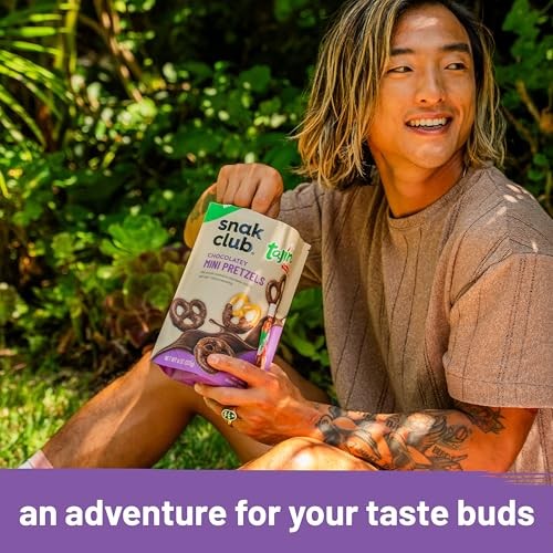 Snak Club Tajin Chocolatey Mini Pretzels, Chocolate Covered Pretzels with Chili and Lime Seasoning, Mild, No Artificial Colors, 8 Oz Resealable Bag thumbnail