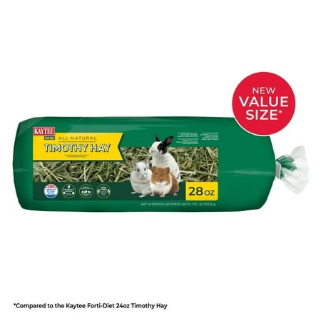 kaytee forti-diet timothy hay small animal food 28 oz