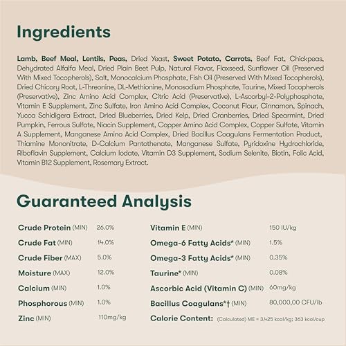 Jinx Premium Grain-Free Dry Dog Food, for All Lifestages - Grass-Fed Lamb, Sweet Potato & Carrot Dog Food with Superfoods for Immune Support & Probiot thumbnail