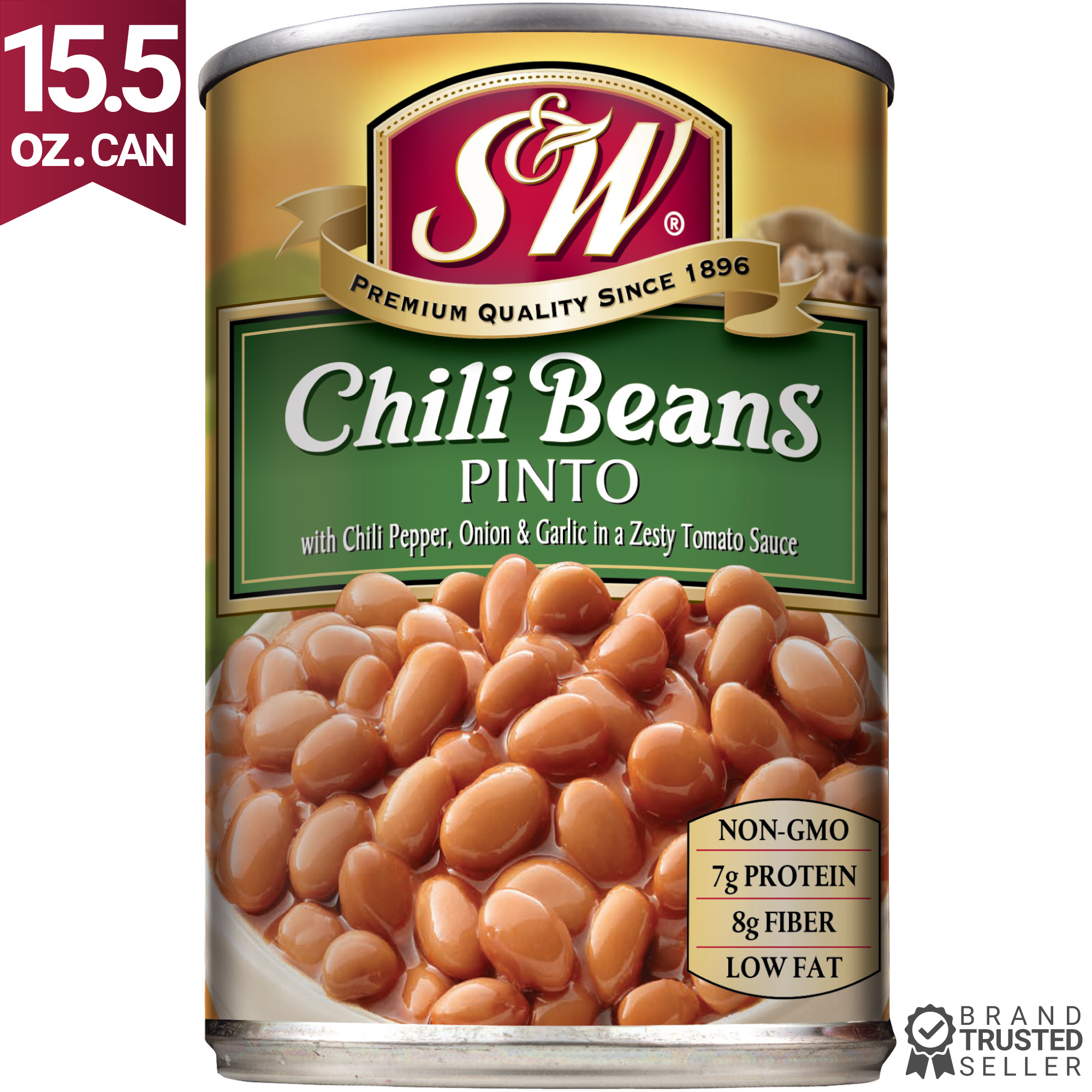 S&W Pinto Chili Beans 15.5 Oz. Can
