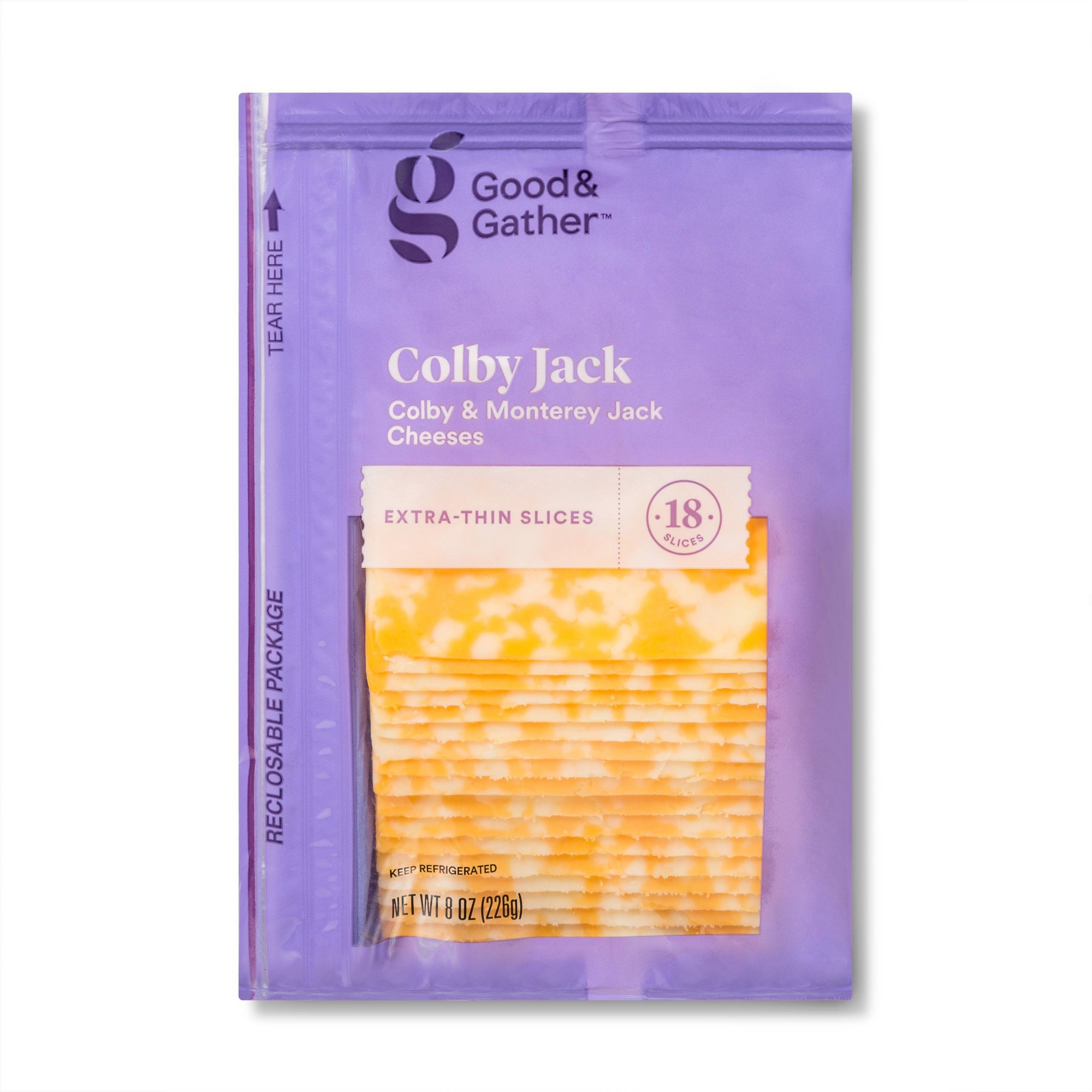 Colby & Monterey Jack Cheeses Extra Thin Slices thumbnail