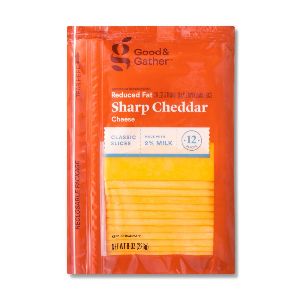 Good & Gather Sharp Cheddar Reduced Fat Cheese Classic Slices