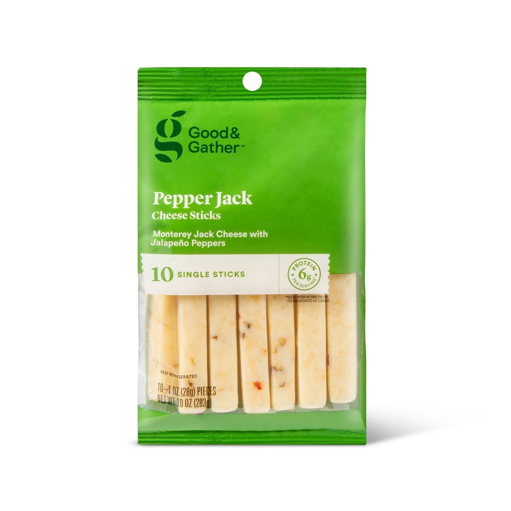 Pepper Jack Monterey Jack with Jalapeno Peppers Cheese Single Sticks, Pepper Jack