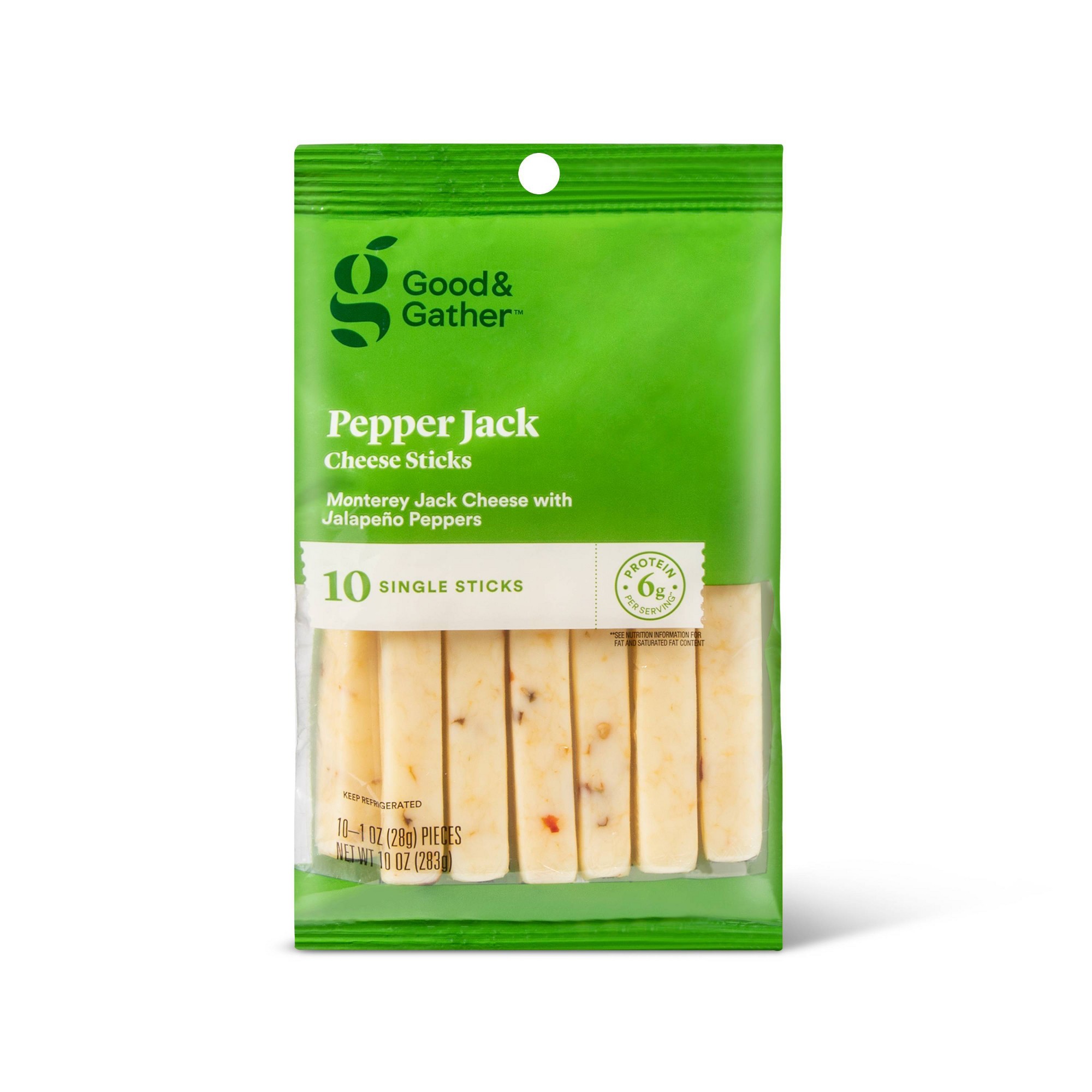 Pepper Jack Monterey Jack with Jalapeno Peppers Cheese Single Sticks, Pepper Jack thumbnail