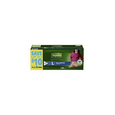 Depend Fit-Flex Underwear for Women Size Large 84 Ct