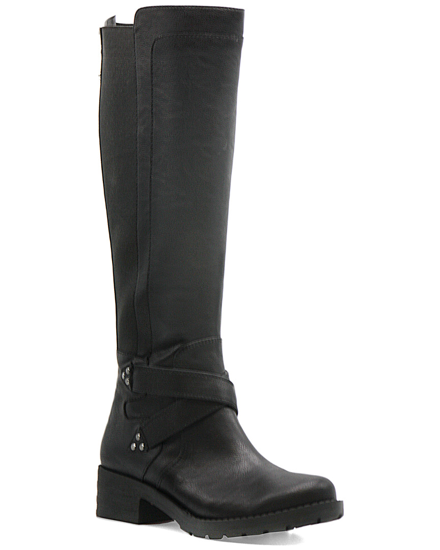 Mootsies Tootsies Womens Darren Leather Knee-High Boots Black 8.5 Medium (B M)