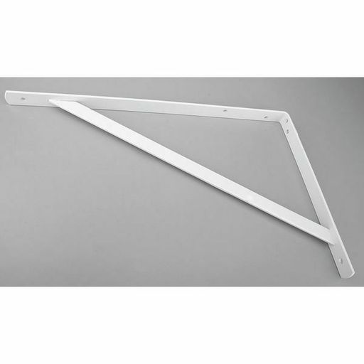 JOHN STERLING 0049-20WTH Heavy Duty Shelf Bracket, White,500 Lb