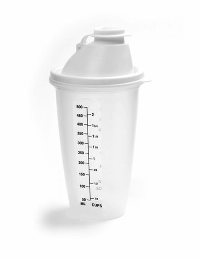 Norpro Measure Mix Salad Dressing Drink Sauce Shaker 2 Cup/500ml W/ Mixing Blade