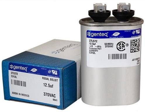 TRANE CPT00255 / CPT-0255 12.5 UF MFD X 370 VAC Genteq Replacement Capacitor