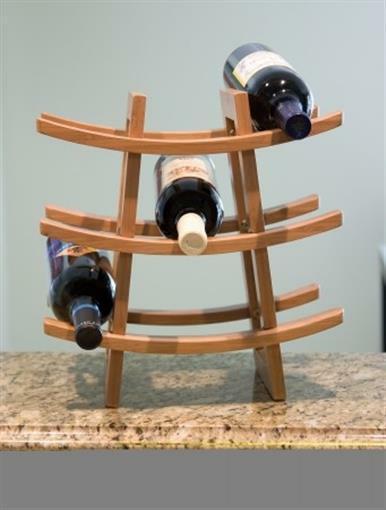 Lipper International 8306 Bamboo 9 Bottle Wine Rack