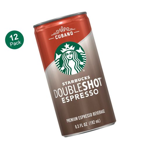 Starbucks, Doubleshot Espresso, Cubano, 6.5 Fl Oz. Mini Cans (12 Pack) 12 Count