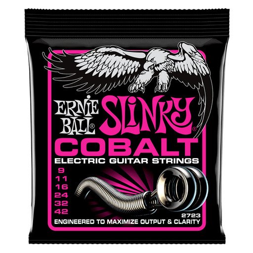 Ernie Ball 2723 Cobalt Super Slinky Electric Guitar Strings, .009 - .042