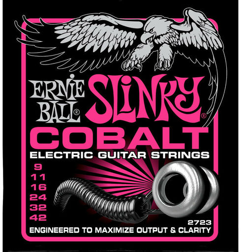 Ernie Ball 2723 Cobalt Super Slinky Electric Guitar Strings Set (9-42)