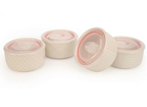Signature Houseware 4875 5 in. Sahara Storage Bowls 4 Assorted