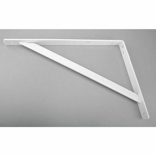 JOHN STERLING 0049-16WTH Heavy Duty Shelf Bracket, White,500 Lb