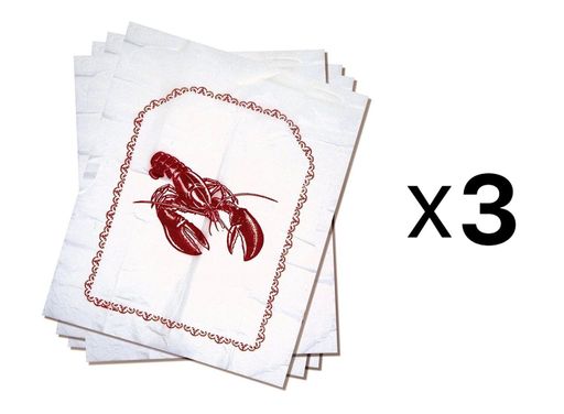 Norpro Lobster Disposable Bibs Crab Seafood Clambake Set of 4 15
