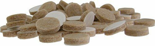 Shepherd Hardware 9021 3/8-Inch Self-Adhesive Felt Furniture Pads, 75-Count, Bei