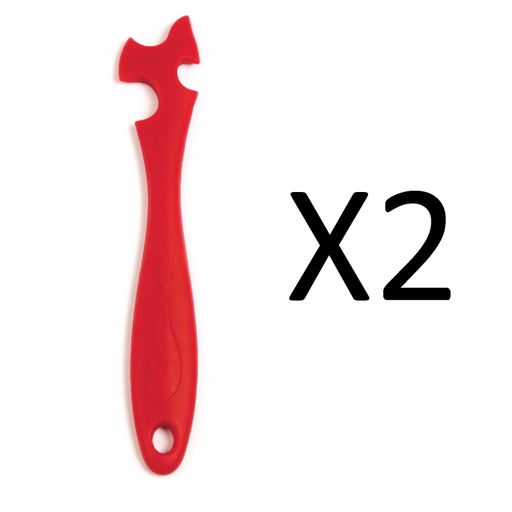 Norpro Red Silicone Notched Oven Rack Push/Pull Cooking Tool 1229 (2-Pack)