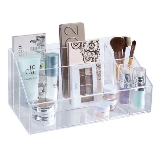STORi Premium Quality Clear Plastic Makeup Palette and Brush Holder 12