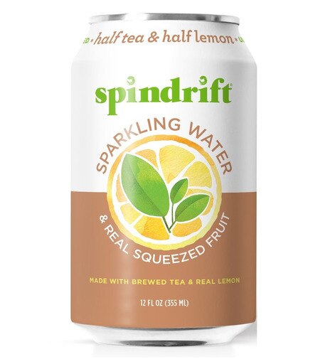 Spindrift Sparkling Water, Half Tea & Half Lemon Flavored, Made with Real 12 of