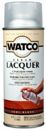 Spray Paint 11.25 Oz Crystal-Clear Semi-Gloss Wood for Furnitures Cabinets Doors