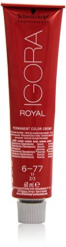 Schwarzkopf Professional Igora Royal Permanent Hair Color Creme Dye (6-77 Dark Blonde Copper Extra)