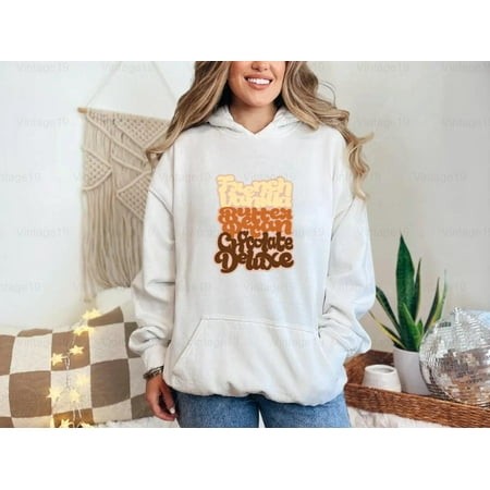 Ice Cream Hoodie with French Vanilla Chocolate Butter Pecan Fun  for Men & Women  up to Size 5XL