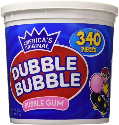 Dubble Bubble Gum, 53.9 Ounce - 340 Count Bucket 1 Pack
