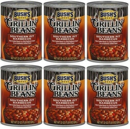 Bushs Best Grillin Beans Southern Pit Barbecue 6 Can Pack