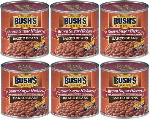 Bushs Best Brown Sugar Hickory Baked Beans 6 Can Pack
