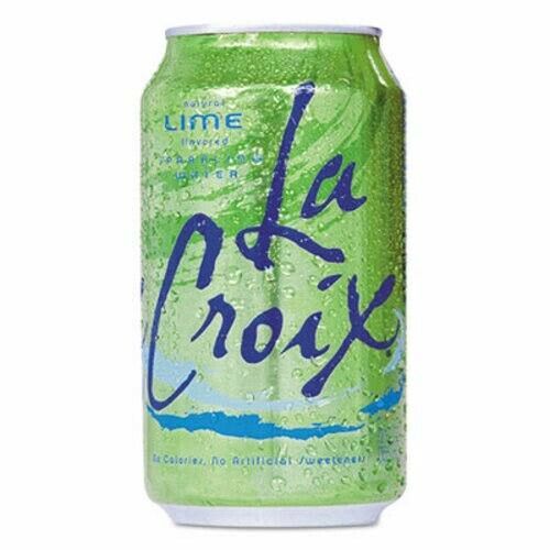 Lacroix Sparkling Water, Lime Flavor, 12oz Can, 24/Carton (LCX1274650)