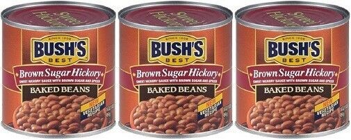 Bushs Best Brown Sugar Hickory Baked Beans 3 Can Pack