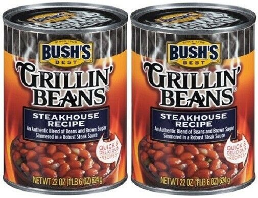 Bushs Best Grillin Beans Steakhouse Recipe 2 Can Pack