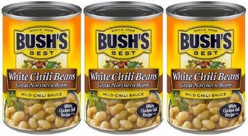 Bushs Best Mild White Chili Beans 3 Can Pack
