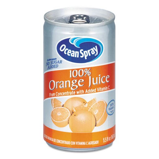 Ocean Spray 100% Juice Orange 5.5 Oz Can 20453