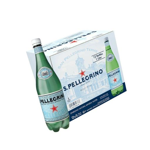 S.Pellegrino Sparkling Natural Mineral Water, 33.8 Fl Oz. (Pack of 12)