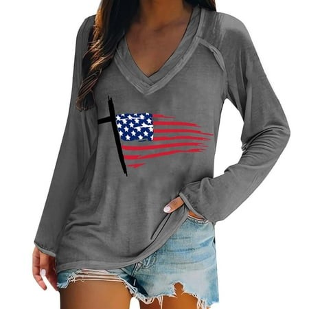 YunLCZ Women S Button Down Shirts Women S Fashionable and Casual V Neck Retro Printed Long Sleeve Top T Shirt Spring Summer Outfits 2658