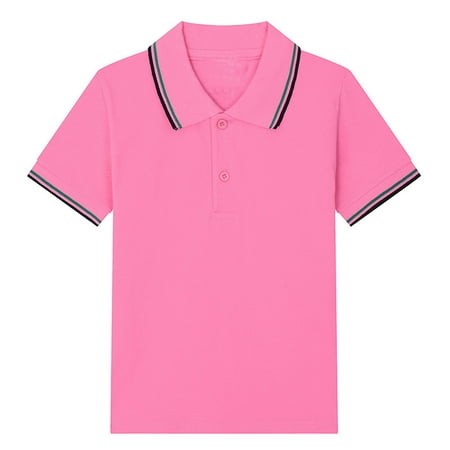Boys Tops for Toddler Kids Girls Boys Short Classic Loose Short Tunic Tops Soft Blouse Sleeve Solid T Shirt Tee Tops Clothes Casual Tops Pink 6(3-4 Ye