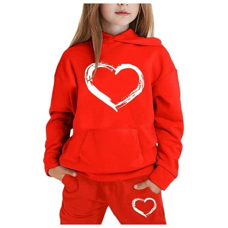 MJTBGFSWG Baby Girl Outfits Long Sleeve Child Toddler Boys Girls Long Sleeve Solid Warm Hoodie Pullover Tops Pants Kids Outfits Sweat Suit 3535