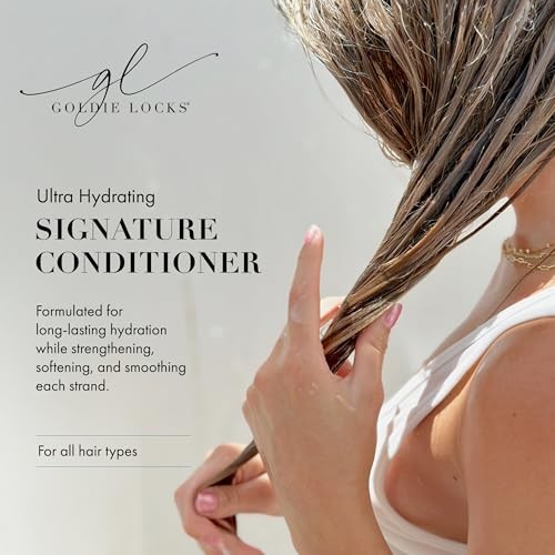 Goldie Locks Ultra Hydrating Conditioner - Moisturizes Frizz and Split Ends - Sulfate Free - Safe for Extensions and Color-Treated Hair - Protein-Free thumbnail