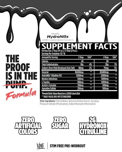 VMI Sports Pump N Flow Advanced Glycerol Agent | Stimulant Free Pre-Workout | Pumps, Hydration and Performance | Zero Sugar | 32 Fl Oz. 32 Servings (3 thumbnail