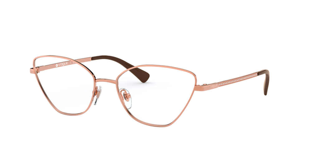 Vogue Eyewear VO4142B 5075 Womenâs Glasses Rose-Gold Size 54 - Free Lenses - HSA/FSA Insurance - Blue Light Block Available
