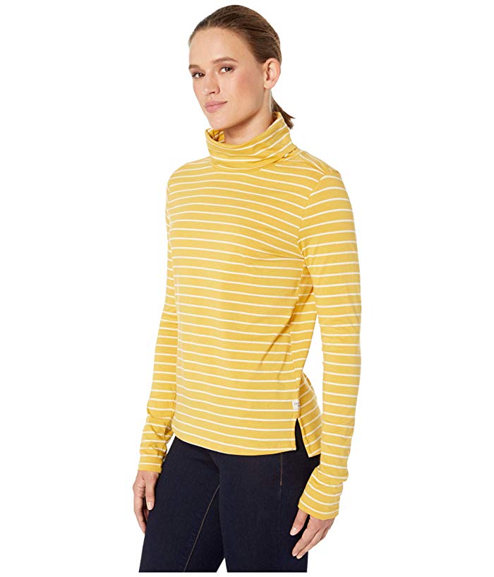 Toad&Co Maisey Long Sleeve T-Neck (Golden Hour Stripe) Women's Clothing thumbnail