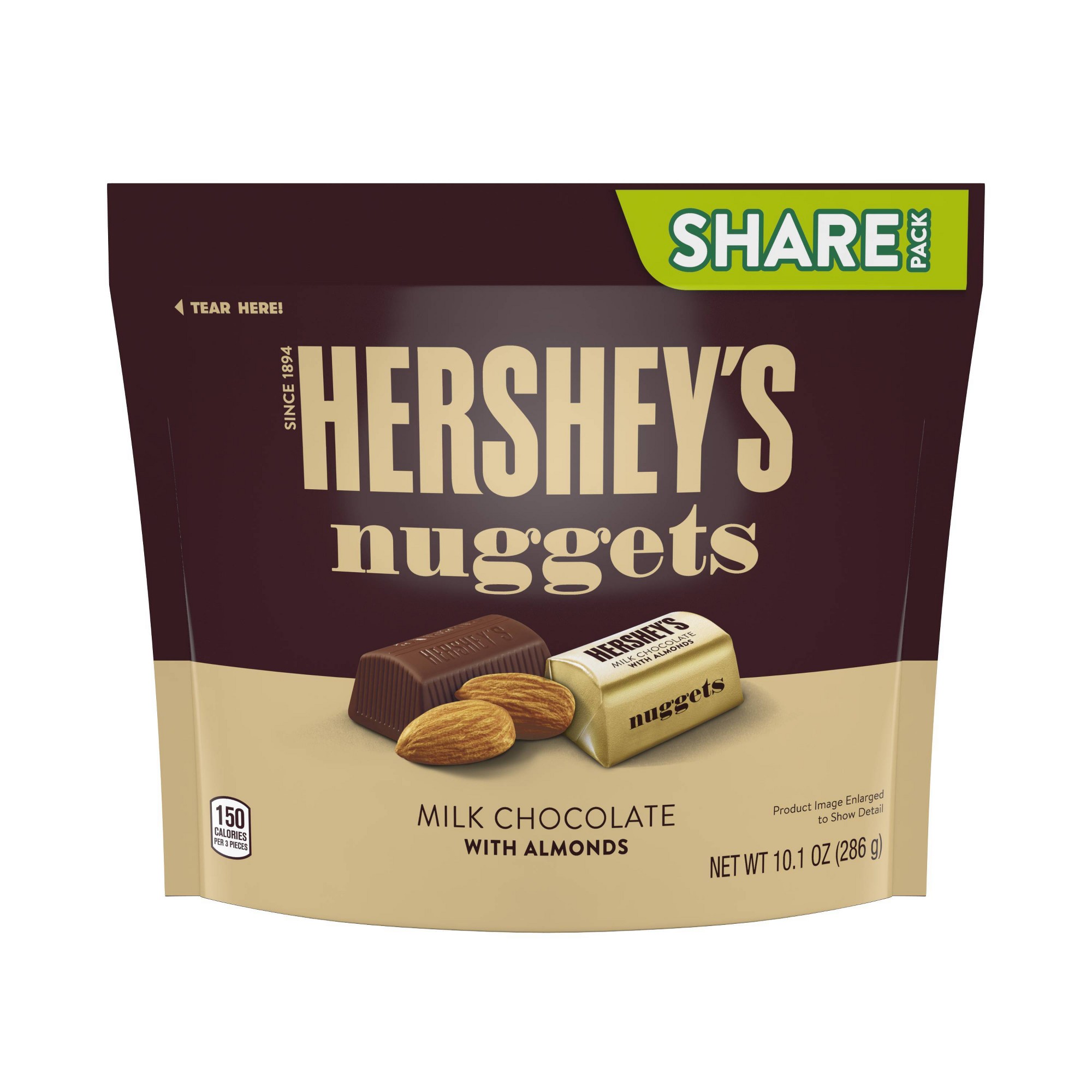 Hershey's 10.1 Oz Nuggets Milk Chocolate with Almonds thumbnail