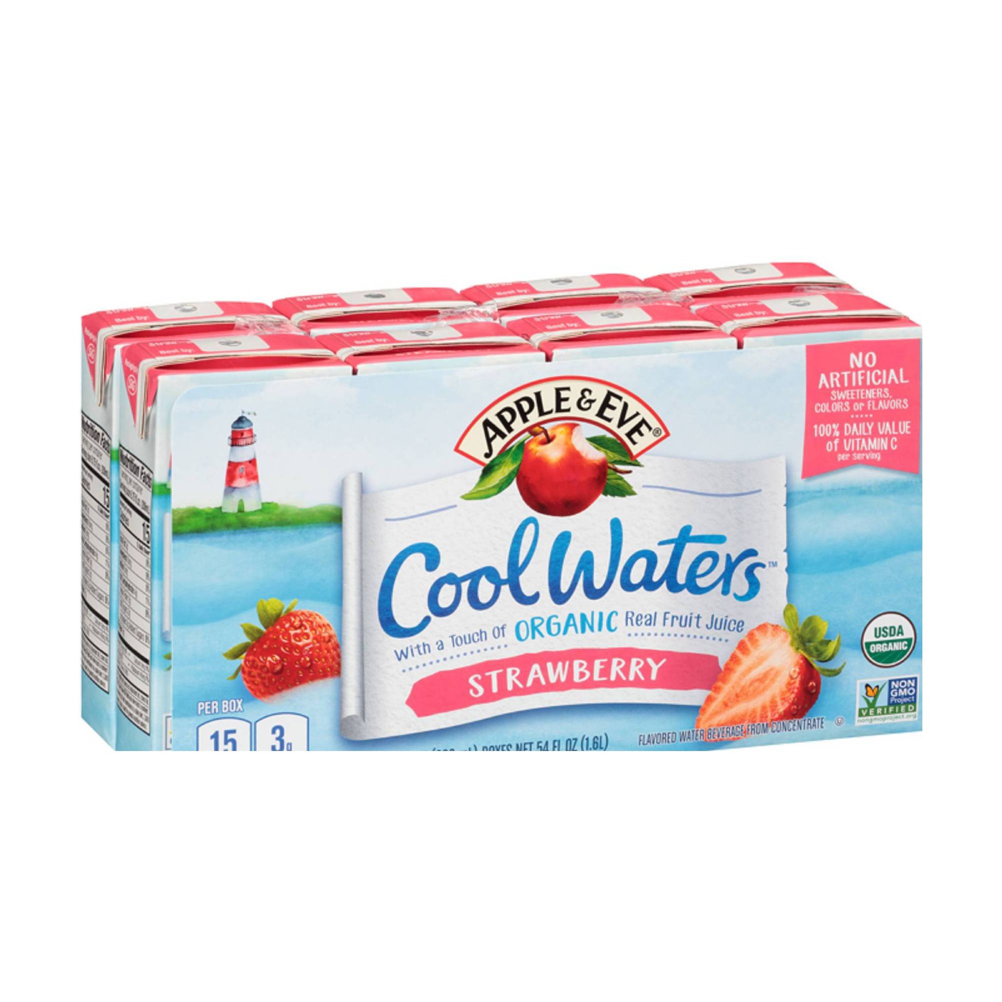Apple & EveÂ® Cool Watersâ„¢ Strawberry Flavored Water Beverage 8 Ct Pack thumbnail