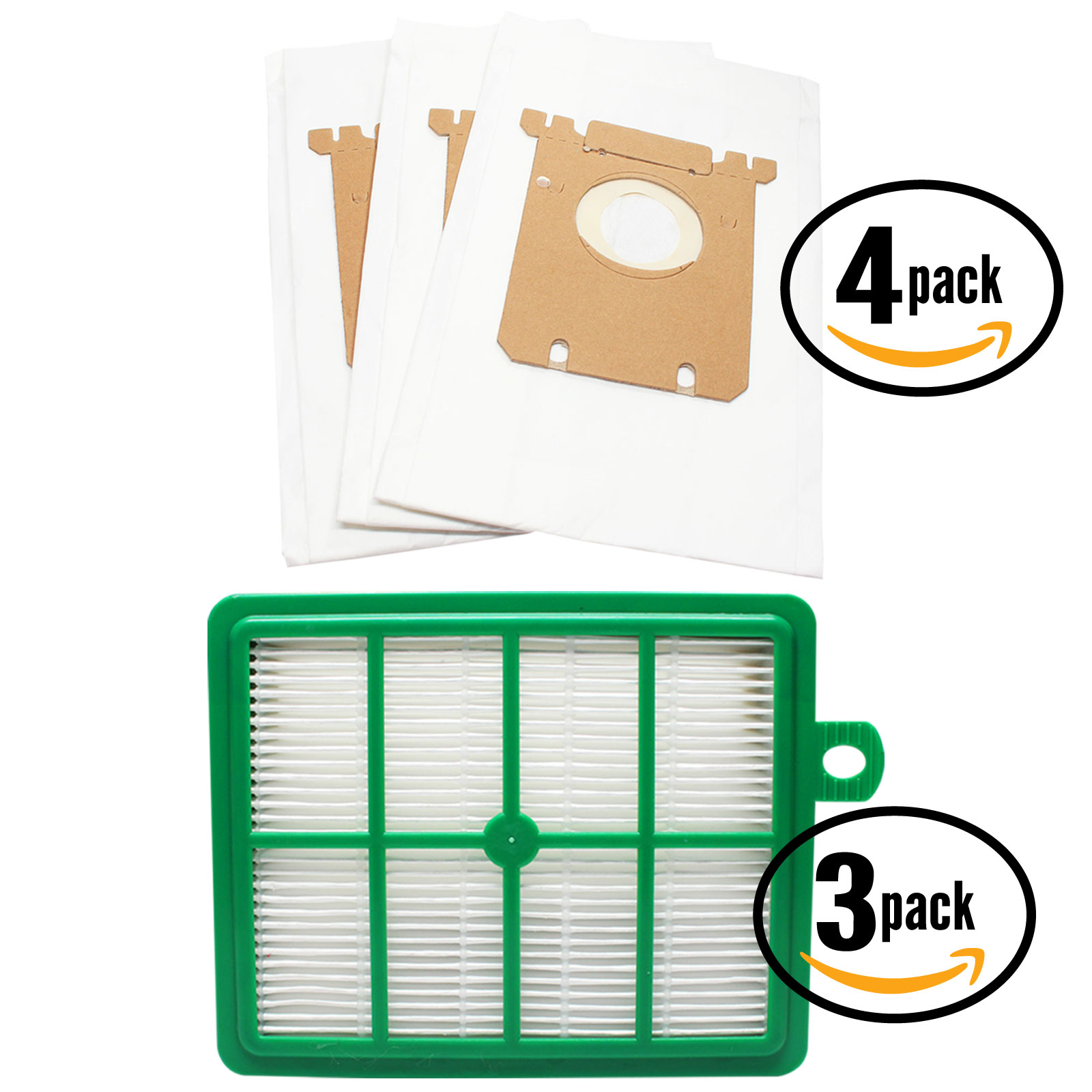 12 Replacement Eureka 6990 Series Vacuum Bags & 3 Filter - Compatible Eureka Style OX Vacuum Bag & HF-12, HF-1 Filter
