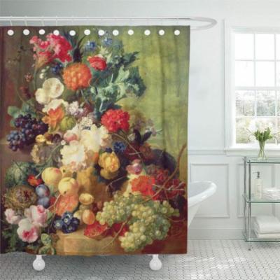 ATABIE Fine Still Life Flowers and Jan Van 1744 1808 Shower Curtain 60x72 Inch