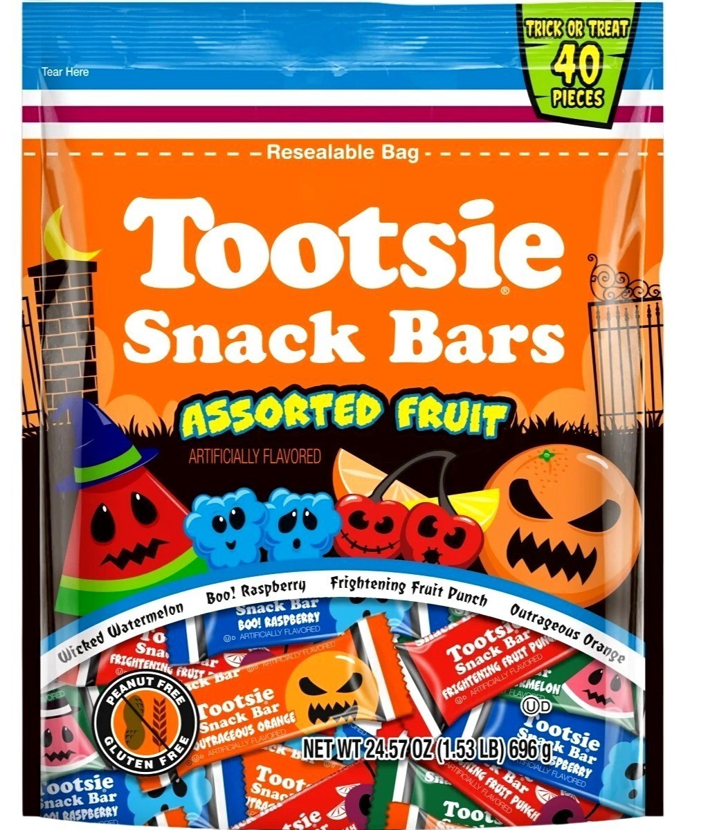 Tootsie Roll Fruit Snack Bars, 40-Pieces, 24.5 Oz