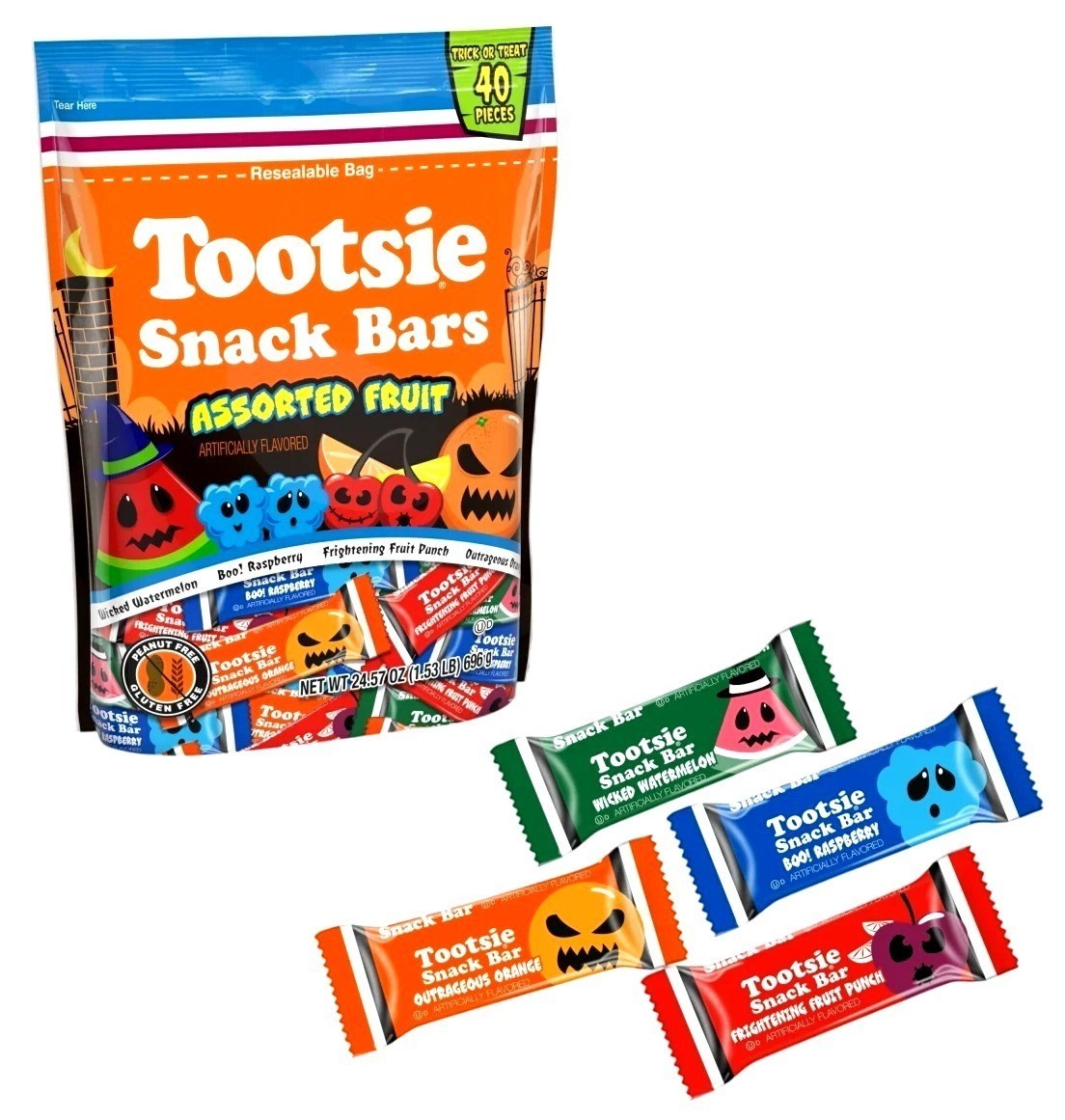 Tootsie Roll Fruit Snack Bars, 40-Pieces, 24.5 Oz thumbnail